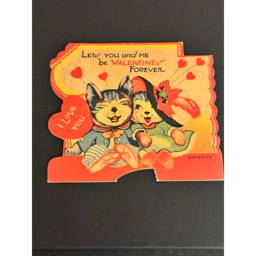 Vintage Valentine’s Day Cards (used) Lot of 5 - Picture 9 of 10